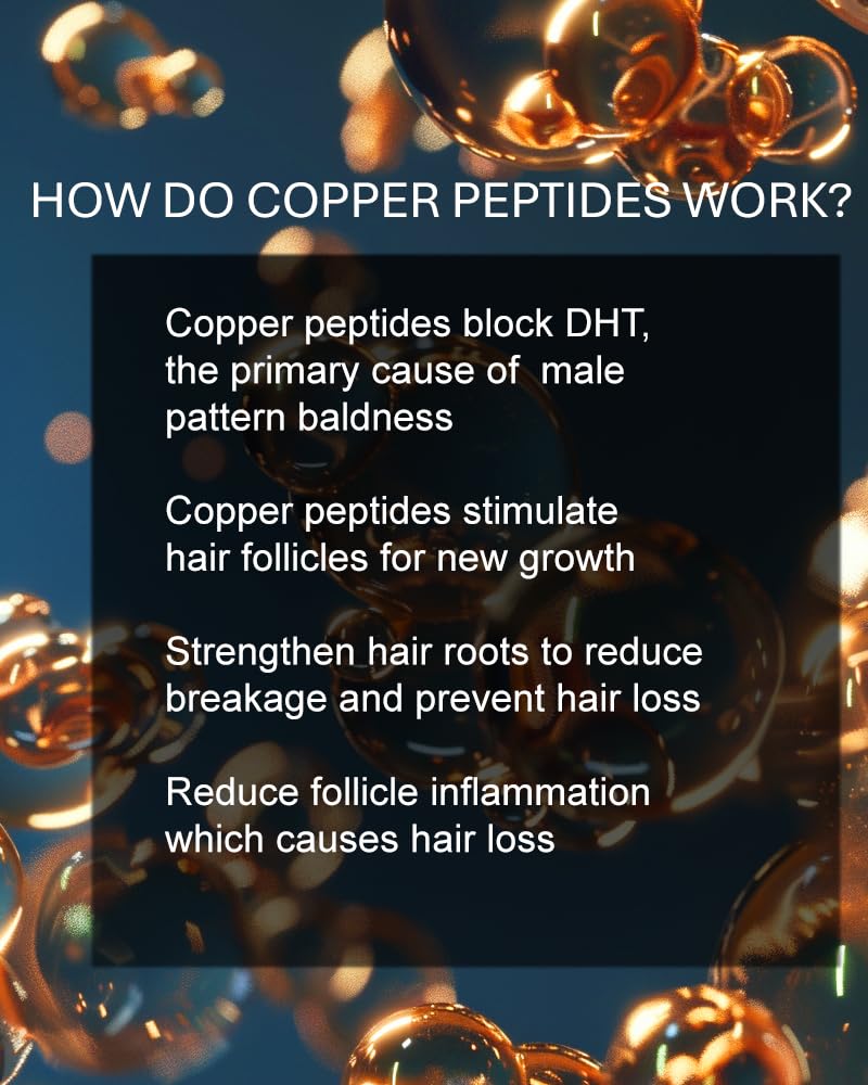 Copper Peptides for Hair Growth - Ultrastrong 10% Copper Peptide Serum for Hair Liposomal 7x Absorption - MADE IN USA
