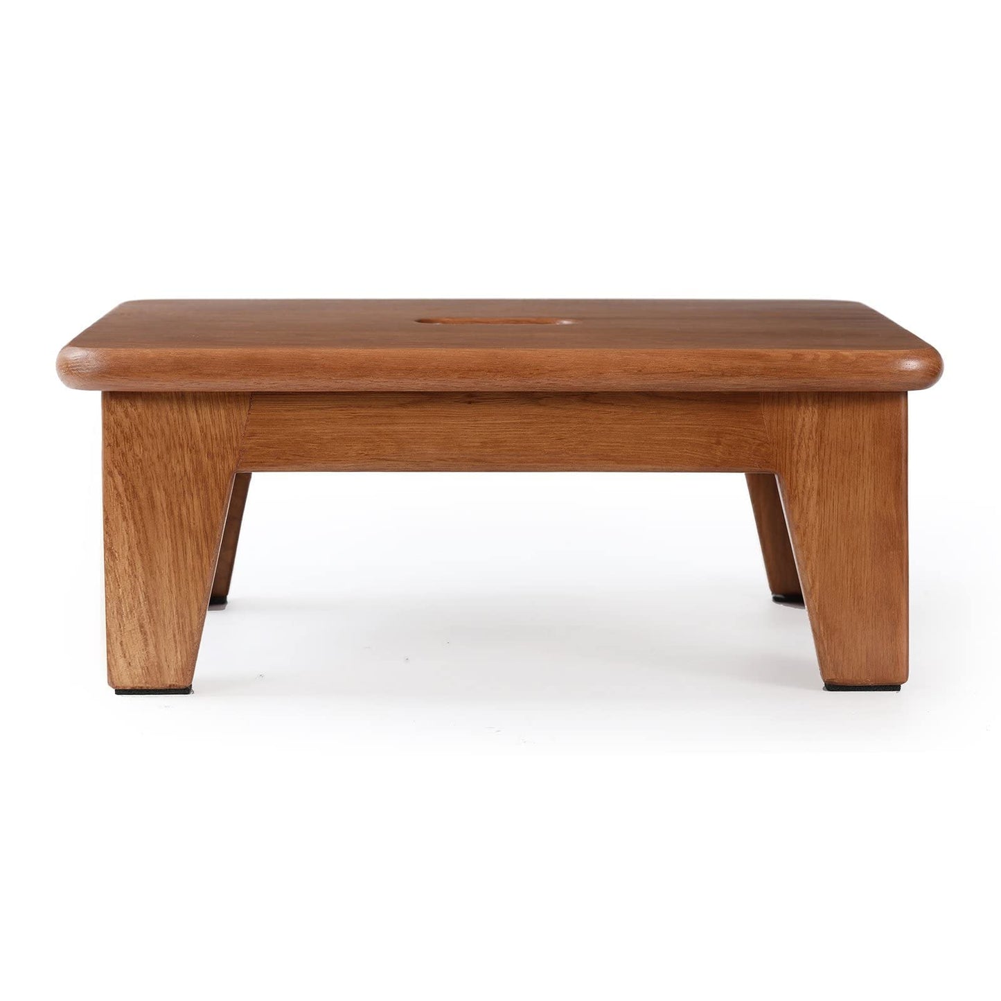 CONSDAN Step Stool for Bed - USA Grown Oak, Wooden Stool for Adults and Seniors, 6.5" High, Non-Slip Mat, No Assembly Needed, Solid Wood, Chocolate Color