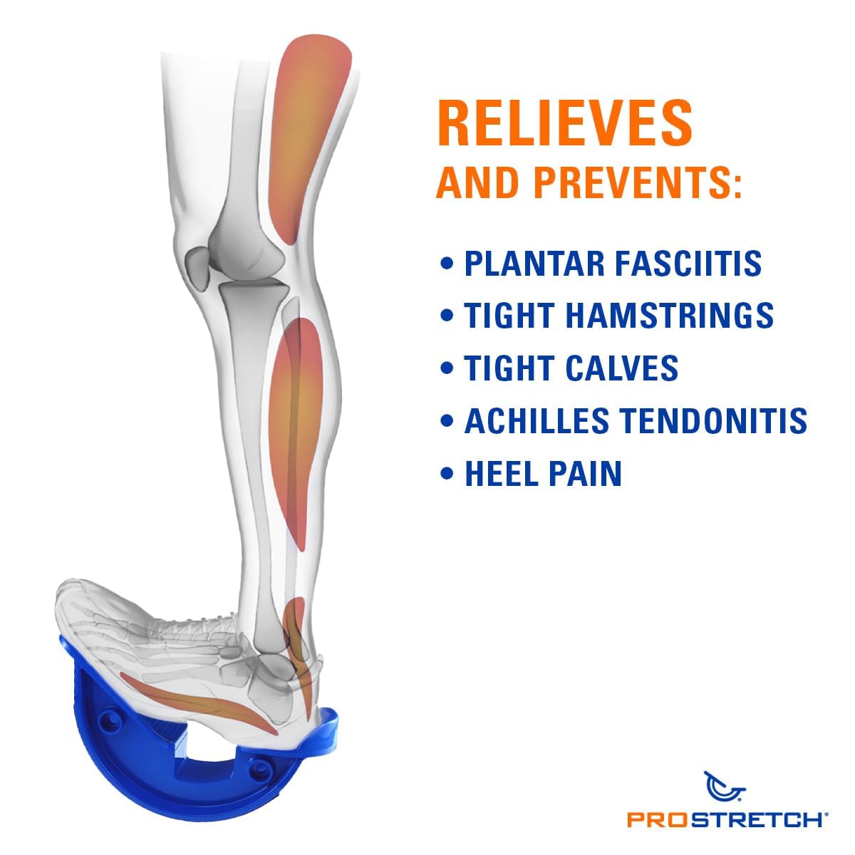 ProStretch the Original Calf Stretcher and Foot Rocker for Plantar Fasciitis, Achilles Tendonitis and Tight Calves, Made in the USA