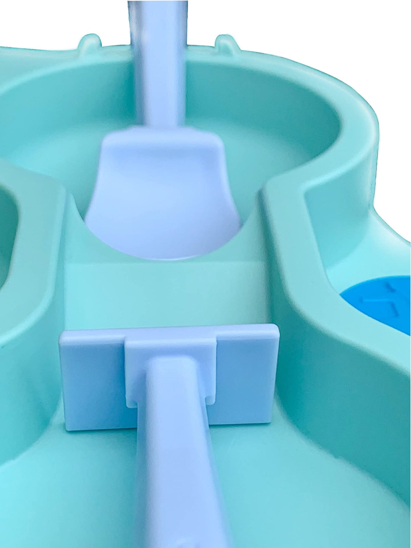 Constructive Eating Plate Made in USA | Constructive Baby | Kids Dinnerware Set, Teal Truck Plate | Divided Suction Plates for Toddlers – Made with Materials Tested for Safety