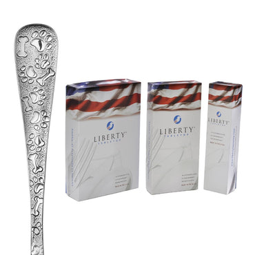 Liberty Tabletop Oliver Puppy 24 Piece Flatware Set Service for 8 Dog Themed Stainless Steel Silverware Made in the USA (24)