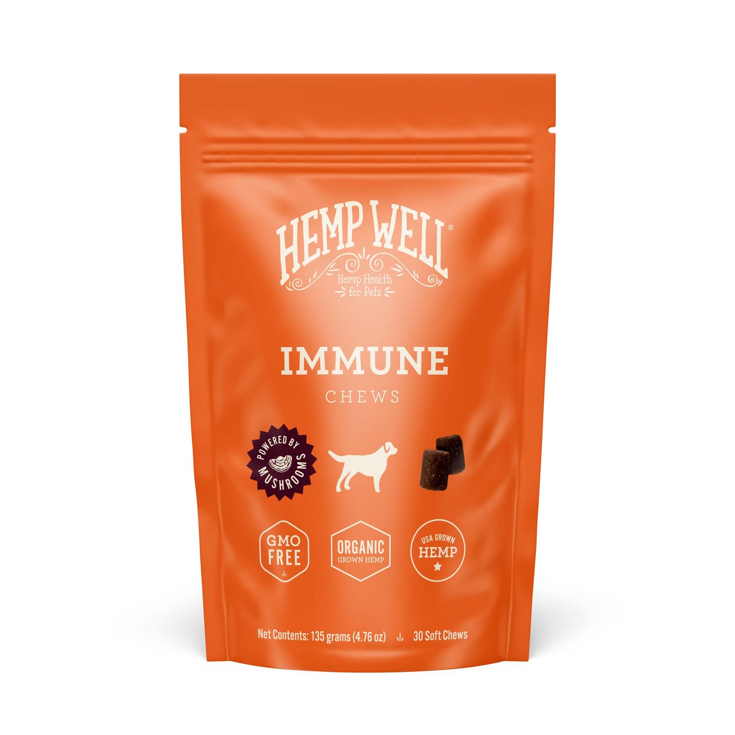 Hemp Well Immune - Allergy Support Dog Soft Chews - Long Lasting Relief for Seasonal Dog Allergies and Itching - Supports Healthy Skin and Immune System - Gut Health - Organic (30)
