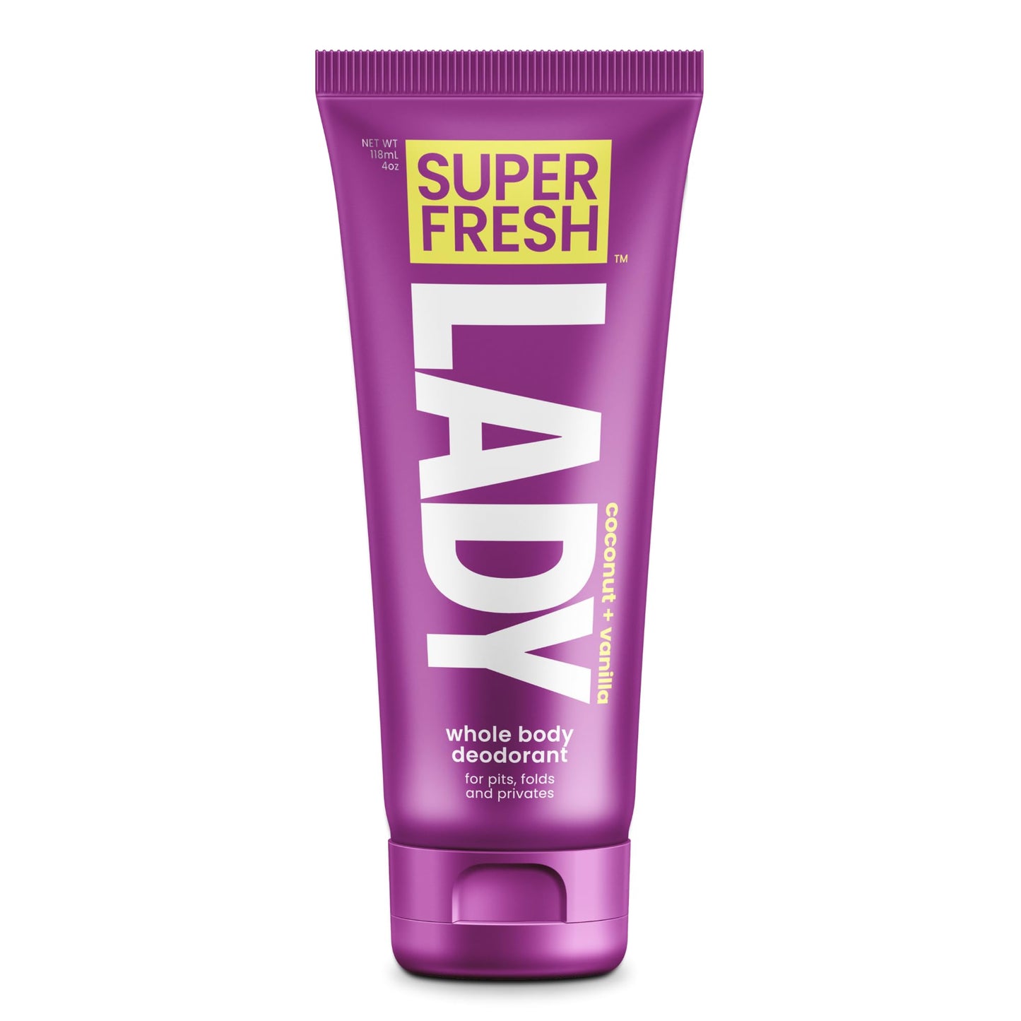 Super Fresh Lady Parts | Full Body & Private Parts Deodorant For Women | INVISIBLE CREAM for Privates, Body & Skinfolds | Stop Odor & Stay Fresh|Aluminum Free Feminine Hygiene | Lightly Scented | 4oz