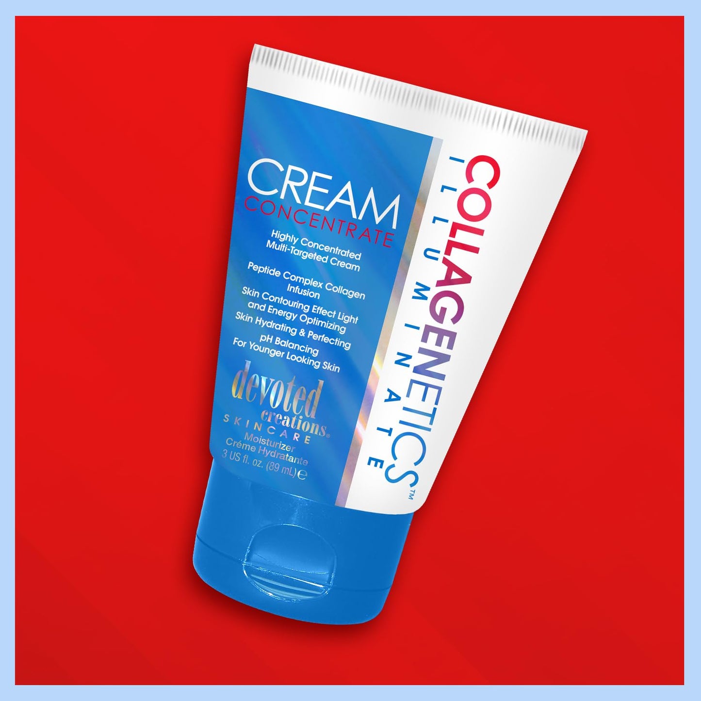 Devoted Creations Collagenetics Illuminate Cream Concentrate 3oz - Highly Concentrated Multi-Targeted Cream Skin Hydrating & Perfecting – pH Balancing For Younger Looking Skin