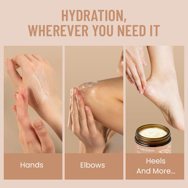 Body Restore Grass Fed Whipped Beef Tallow for Skin, Face, Body, Dry Skin - with Manuka Honey, Jojoba Oil, Birthday Gifts for Women, Men, Travel Essentials, Self Care - Unscented