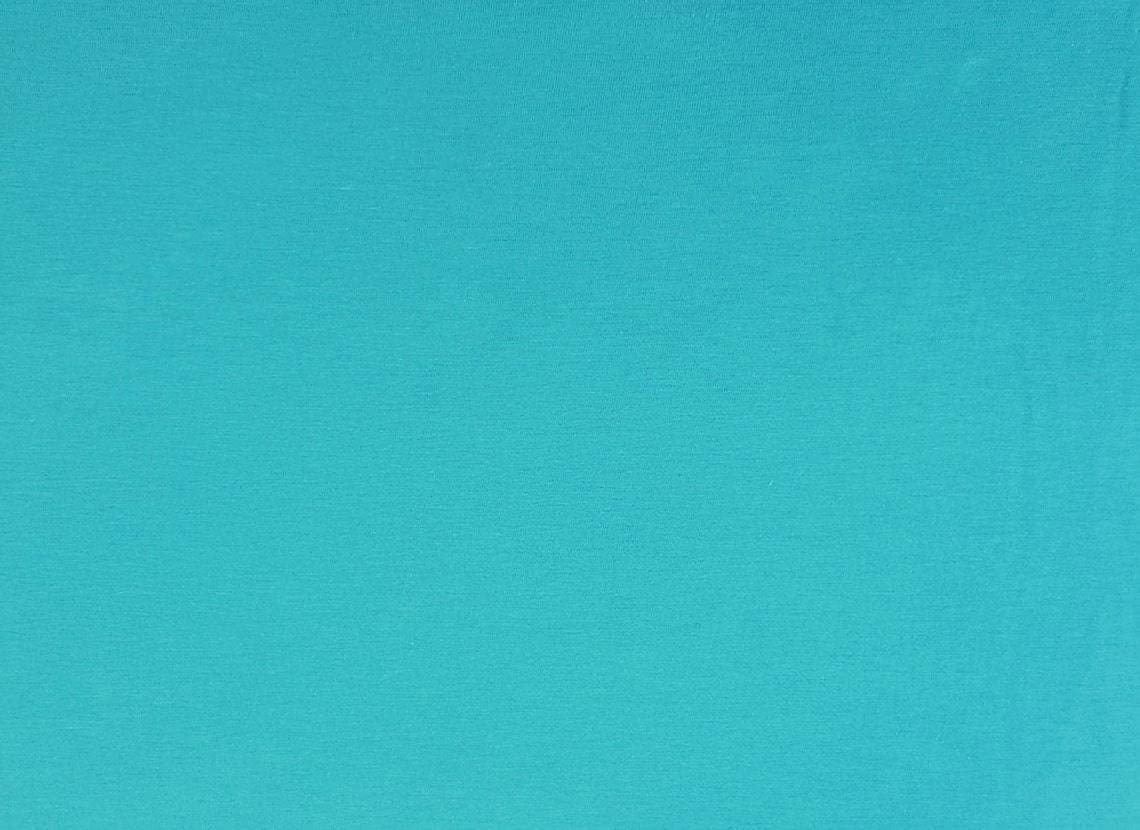 Turquoise Organic Cotton Spandex Fabric Eco Friendly Jersey Knit by Yard 4/16 Made in The USA