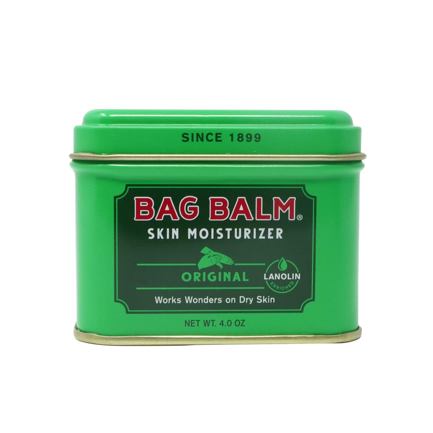 Bag Balm Vermont's Original Skin Moisturizer - Full Body Hydrating Skin Care: Dry Hands, Lips, Face, Feet & More - Unscented, Cruelty & Paraben Free - Day & Night, Men & Women (Made in USA)