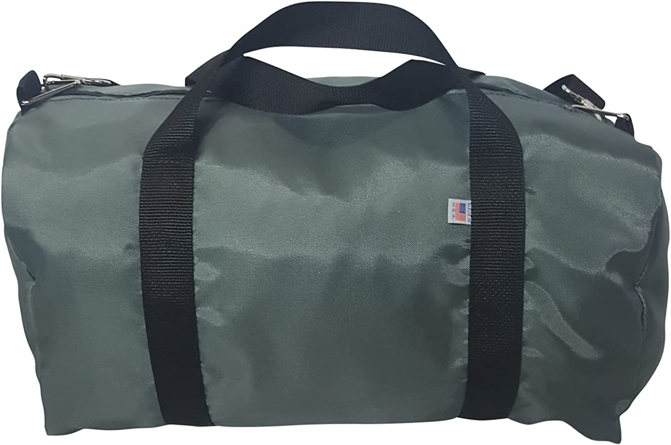 Sport Gym Or Travel Bag With Side Pocket For Keys, Wallet Or Cellphone Made In USA. (Gray)