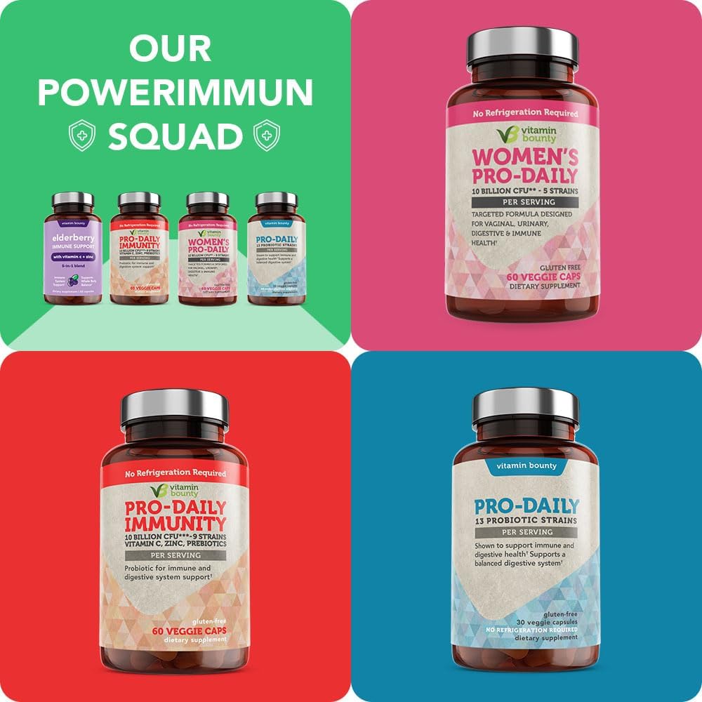 Vitamin Bounty Organic Elderberry Capsules – Sambucus Elderberry with Vitamin C and Zinc – Immune System Boosters for Adults – Antioxidant Formula for Immune Support– Non-GMO, 60 Capsules