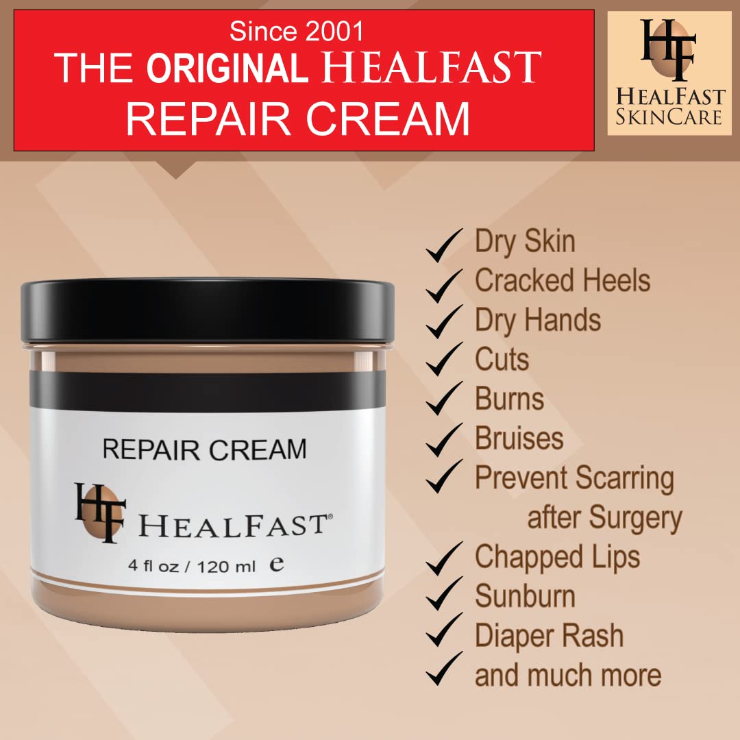 HealFast Sensitive Skin Repair Moisturizing Cream 4 Oz – For Dry, Itch– Fights Rashes, Dryness, Stretch Marks, Sunburn and Bed Sores – Herbal and Food Based Ingredients