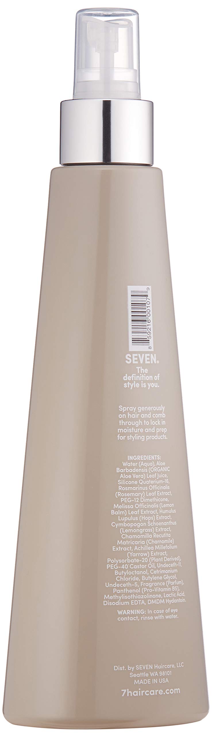 SEVEN Hair Care Satara Seal Heat Protection Spray for Hair, Lightweight Hairspray for Women, Cuticle Sealer Locks Moisture, Anti Frizz, Thermal Damage Defense, Ideal Heat Protectant for Styling, 8oz