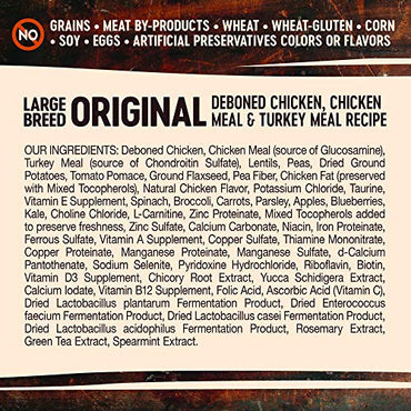 Wellness CORE Grain-Free High-Protein Large Breed Adult Dry Dog Food, Made in USA with Real Chicken & Natural Ingredients, With Glucosamine & Chondroitin to Support Joint Health