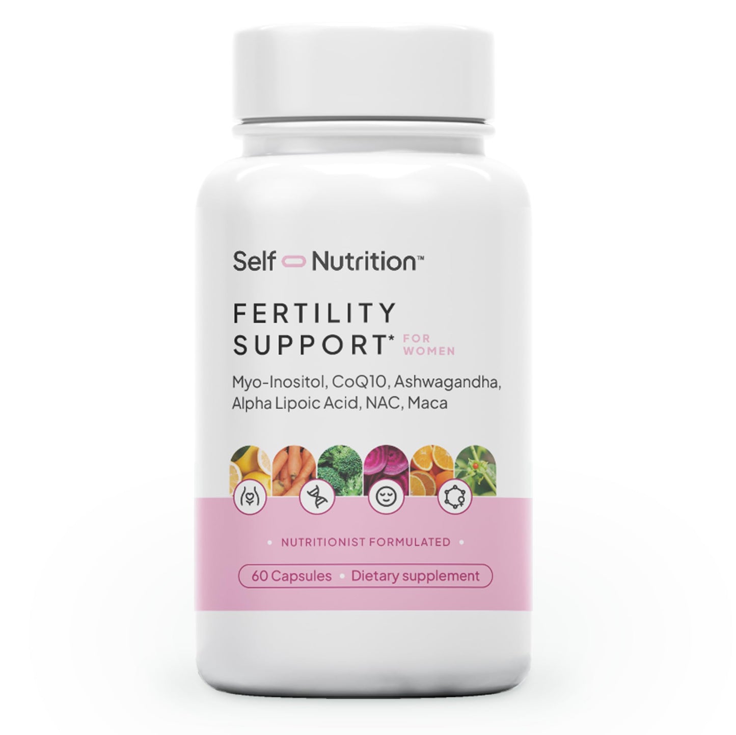 SELF NUTRITION Fertility Support for Women | Conception for Her, Coenzyme Q10, Ashwagandha, Myo-Inositol & More| Support Cycle Regularity & Ovulation| Vegan, Non-GMO, USA Made-60 Capsules