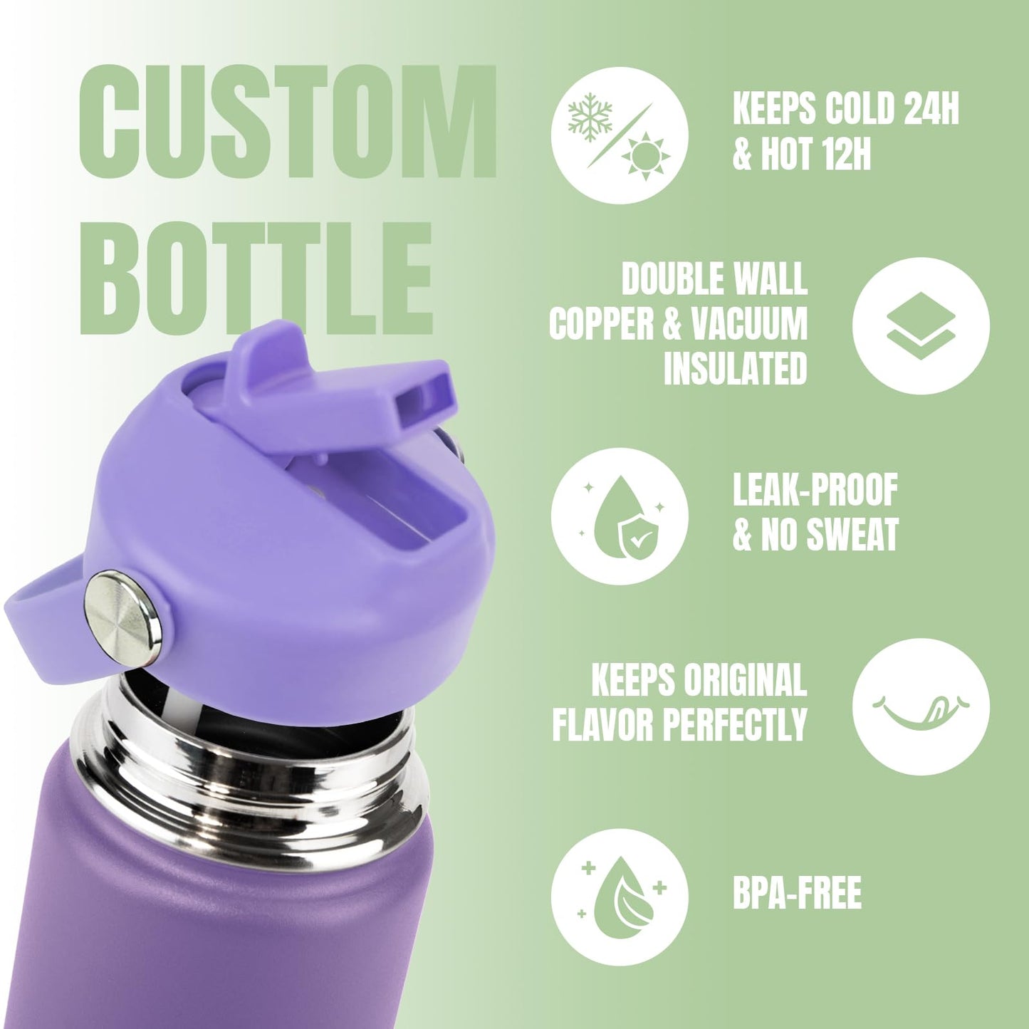 Personalized Kids Water Bottle with Name for School - Custom 18oz Water Bottle with Straw Lid Stainless Steel w/Engraved Names - Personalized Back to School Gifts for Boys Girls kids (Engraved)