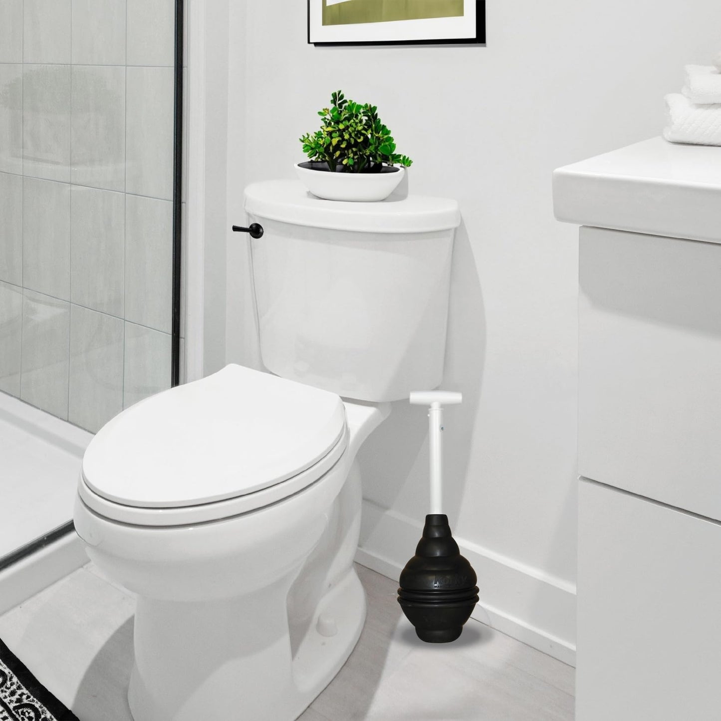 Korky Beehive Max and Mini Plunger Set - Powerful Clog Removal - Heavy Duty Toilet, Sink, and Drain Plungers