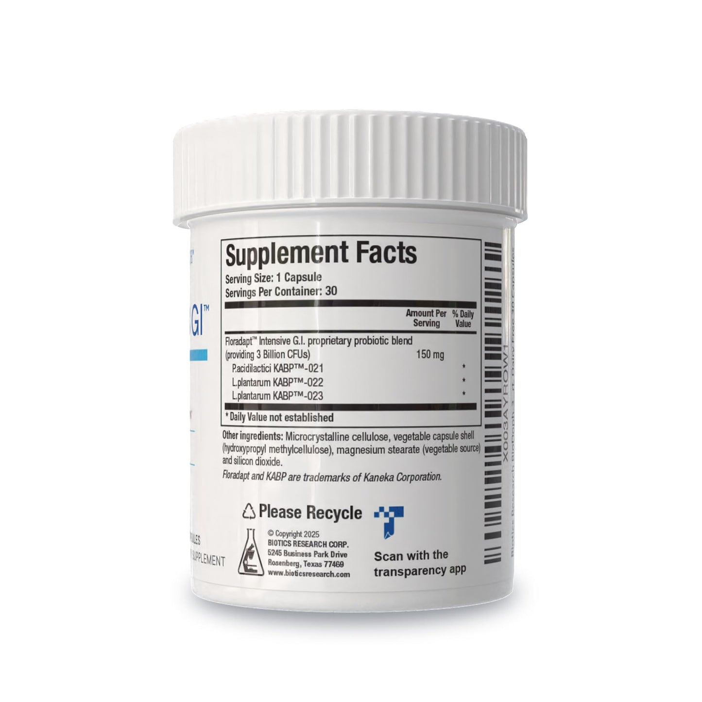 Biotics Research BioDoph-3 GI Targeted Intensive GI Probiotic Capsules, Clinically Validated Multi-Species Formula, Gut Health, Immune Support, Dairy Free 30 Capsules