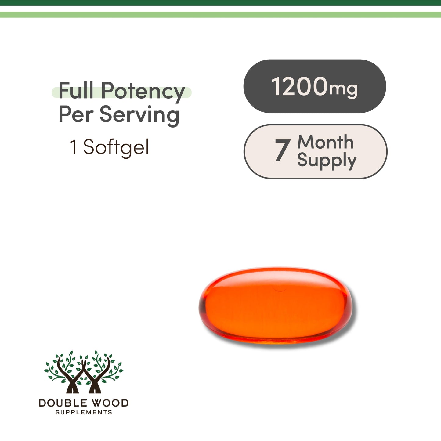 Phosphatidylcholine 1,200mg – 210 Softgels – Enhanced Version of Sunflower and Soy Lecithin (Choline Supplements) - Non-GMO and Gluten Free to Support Brain Health by Double Wood