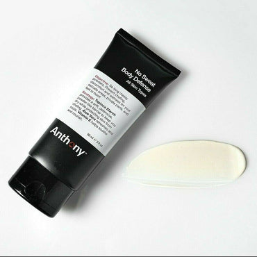 Anthony No Sweat Body Defense Deodorant for Men, Anti-Chafing & Anti-Itch Cream-to-Powder Lotion for Groin, Thighs & Underarms, Talc-Free, Absorbs Moisture, Sweat & Odor Control, 3 fl oz