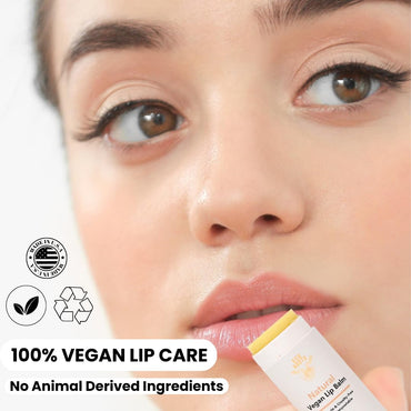 Natural Lip Balm 2 Pack - Organic and Vegan Lip Moisturizer Set - Cruelty-Free and Eco-Friendly - Plastic-Free with Compostable Packaging - Artfully Crafted in the USA