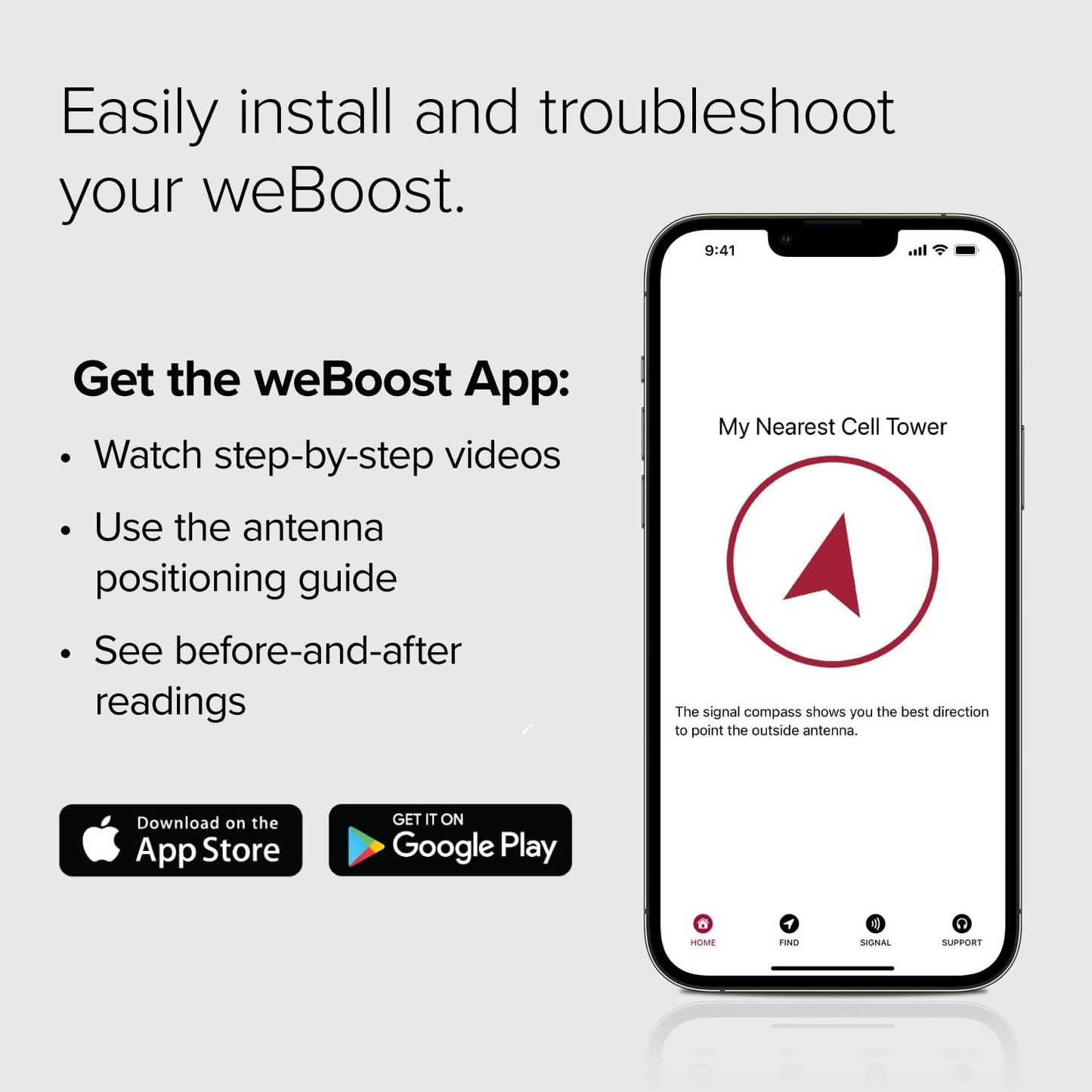 weBoost Drive Reach - Vehicle Cell Phone Signal Booster | 5G & 4G LTE | Magnetic Roof Antenna | Boosts All U.S. Carriers - Verizon, AT&T, T-Mobile | Made in the U.S. | FCC Approved (model 470154)