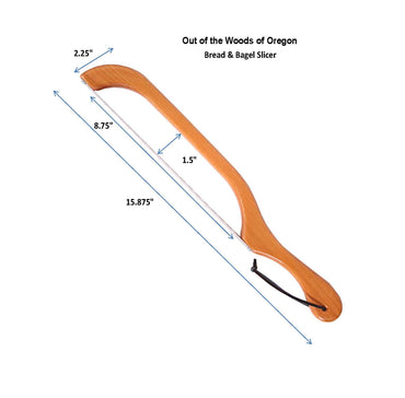 Made in the USA Out of the Woods of Oregon Bread and Bagel Slicer Bow Saw Bread Knife for Home Made Bread, Sourdough, Bagels and more