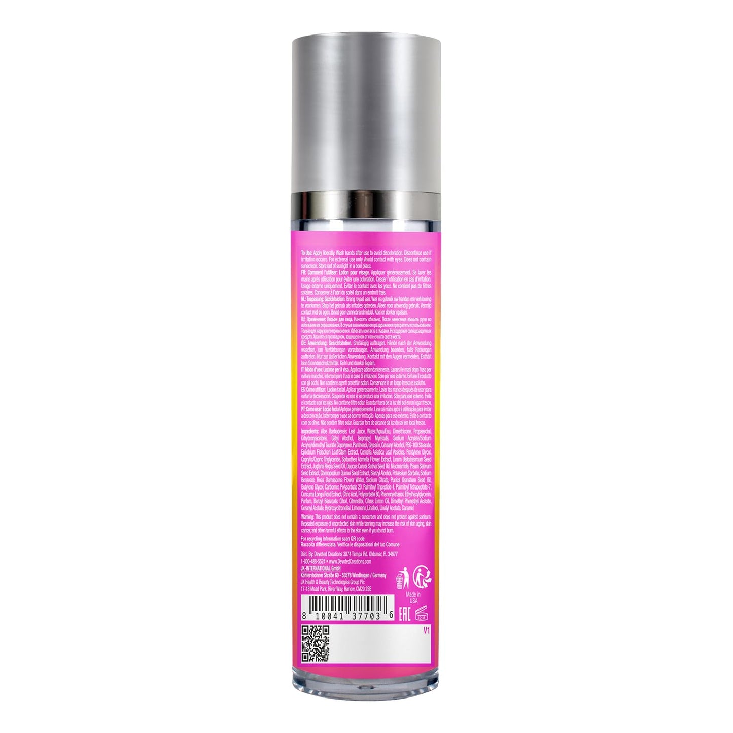 Devoted Creations Beach Bronzing Balm - Peptide & Collagen Infused pH Balancing Contour & Lift Effect Mega-Moisture Bronze Boosting Mask