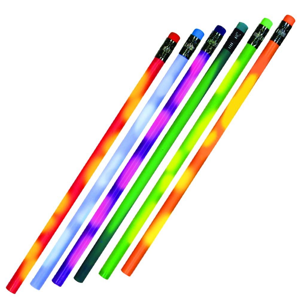 Color Changing Mood Pencil with Eraser - Graphite Pencil - Made of quality wood, Set of 24, Assorted Colors - MADE IN USA