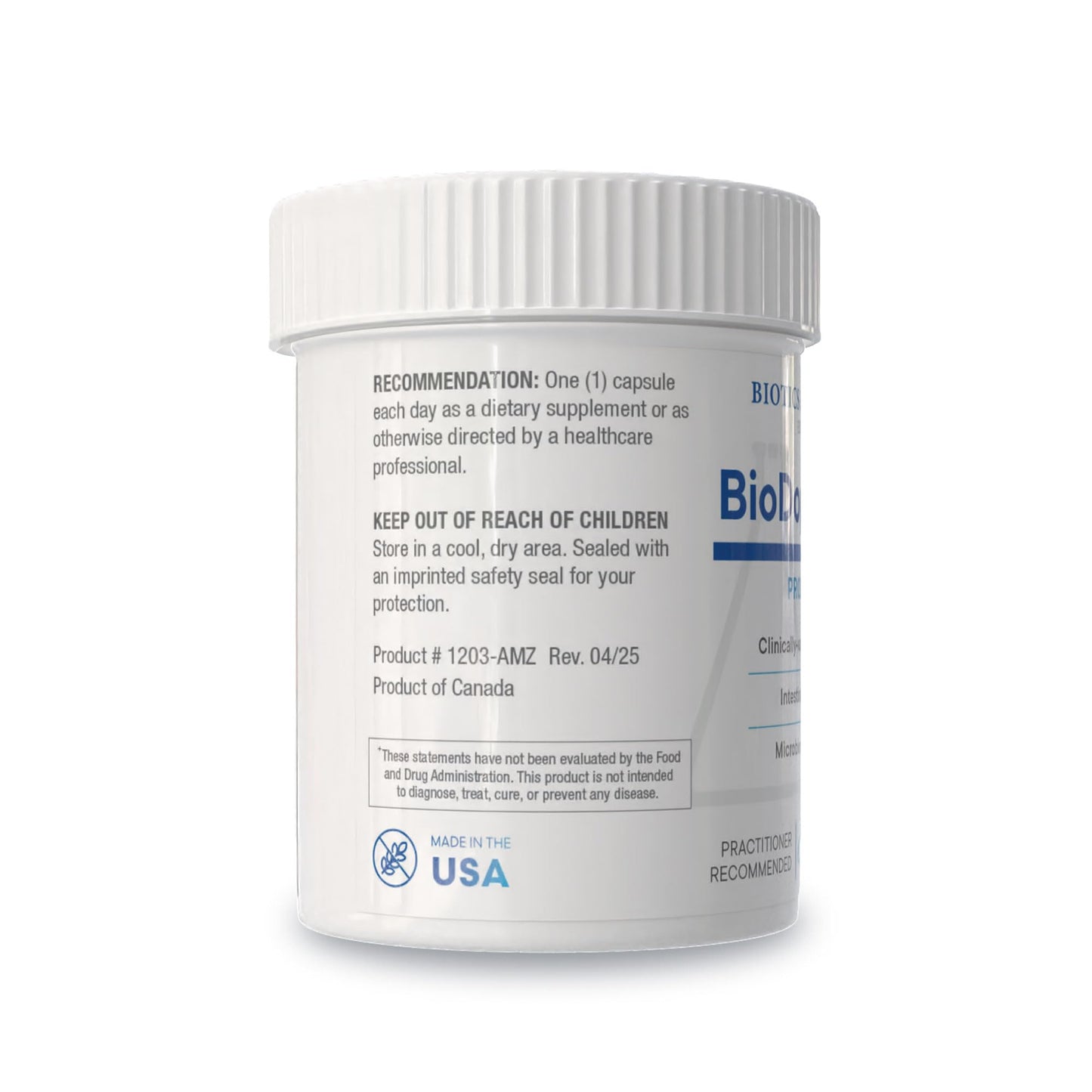 Biotics Research BioDoph-3 GI Targeted Intensive GI Probiotic Capsules, Clinically Validated Multi-Species Formula, Gut Health, Immune Support, Dairy Free 30 Capsules