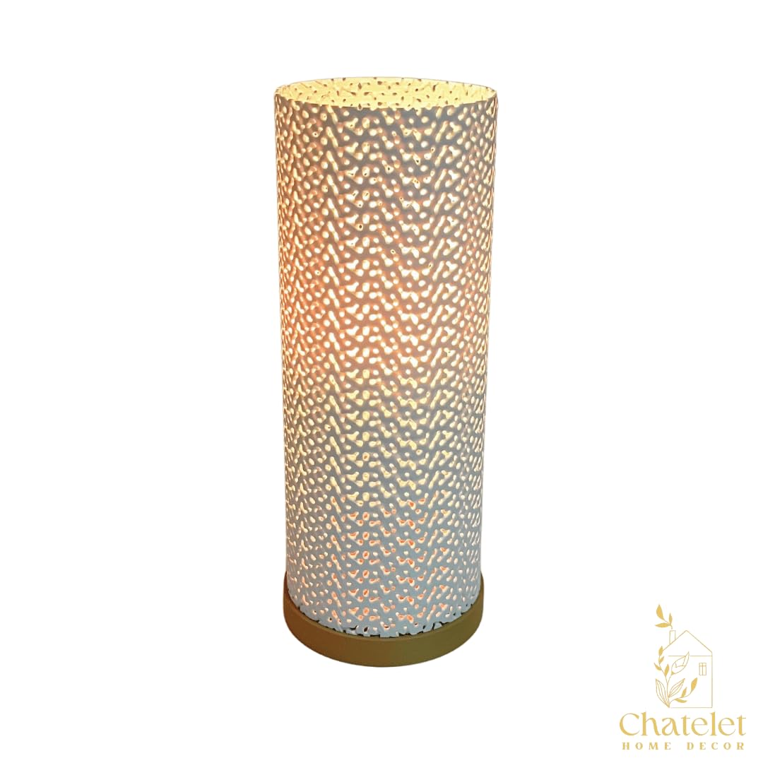 Surface Beam Lamp | Innovative Lamp for Night Stands, End Tables, & Coffee Tables | Ambient Color Changing Lighting | Made in USA (Surface, White)