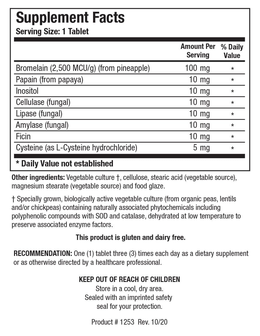 Biotics Research Bromelain Plus CLA Supplies Bromelain and Papain, Provides Supplemental Enzyme Support, Supports Muscular Comfort 100 Tablets