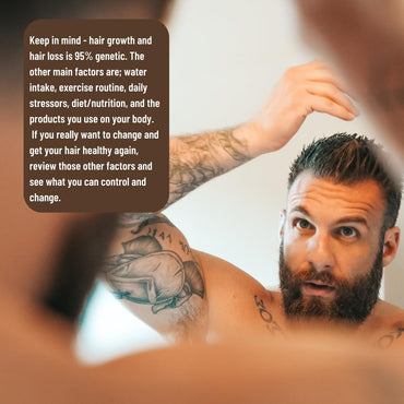 Johnny Slicks Thinning Hair Kit | Oil Based Pomade, Beard Oil & Beard Wash | 100% Organic, USA Made, Veteran Owned (Itch, Dandruff, Healthy Hair Growth, Grooming), Rugged Scent
