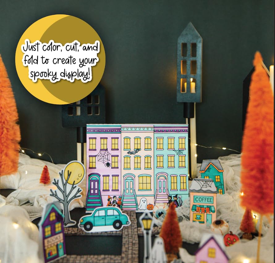 A Brighter Year Color-Your-Own Halloween Village