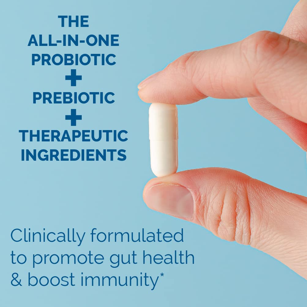 Probiotic for Digestive Health & Gut Immunity - Slippery Elm & Reishi Mushroom Supplement Supercharged with Two Probiotic Strains to Help Balance The Gut Microbiome (60 Count - 1 Month Supply)
