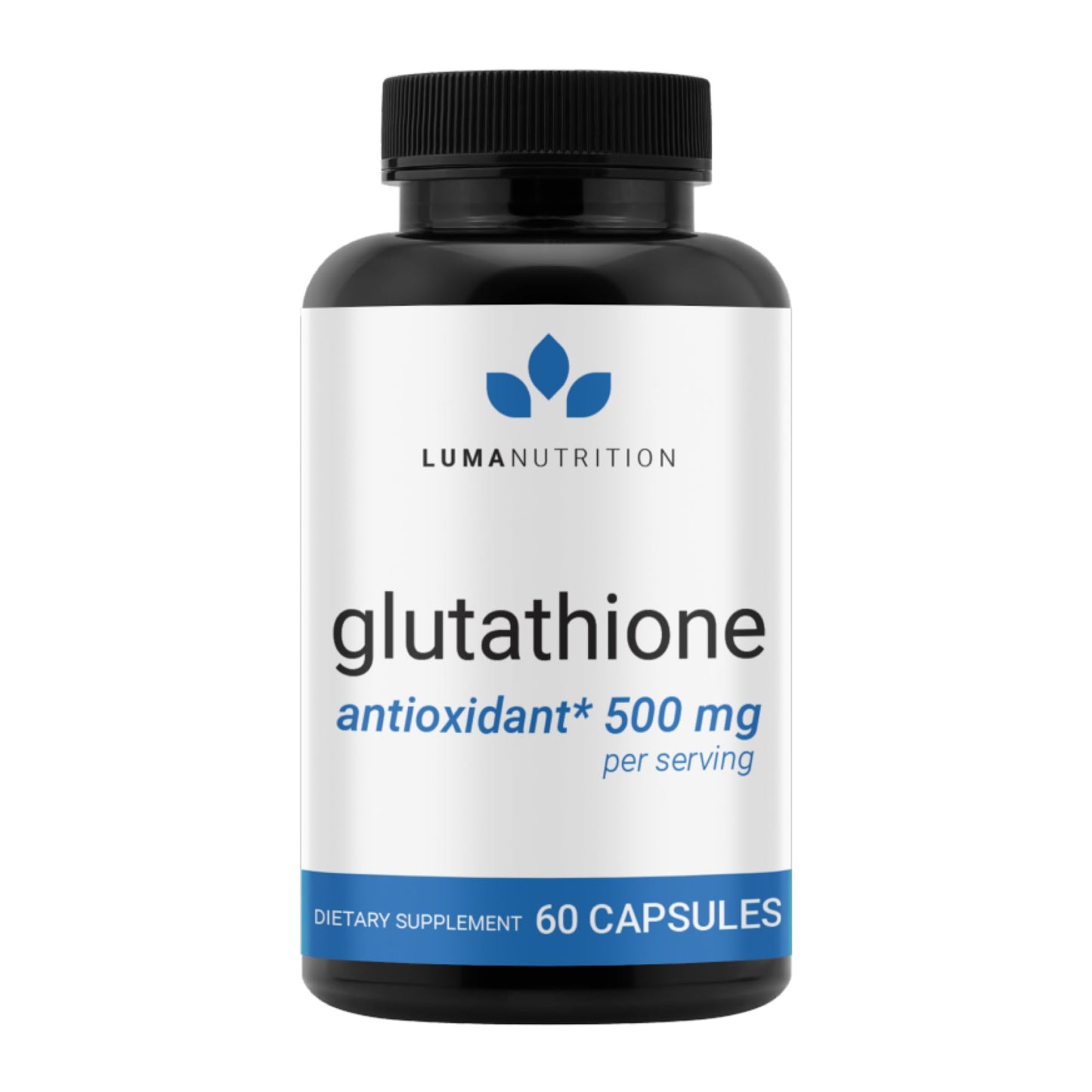 Luma Nutrition Premium Glutathione Supplement - 500mg - L-Glutathione - Antioxidant Support - Reduced - Liver Support - 60 Capsules
