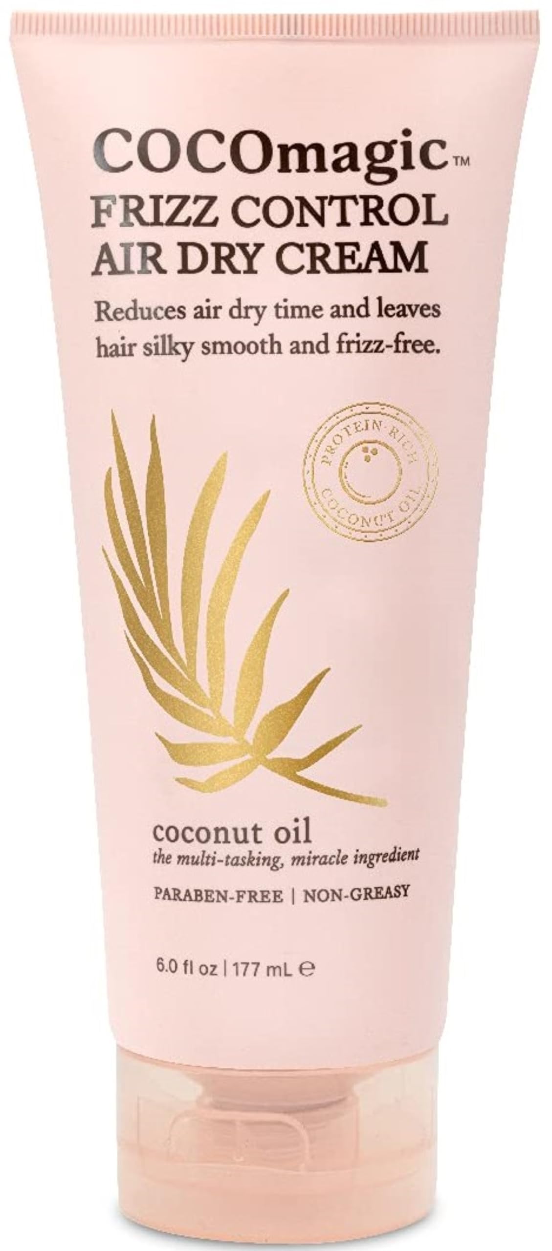 Cocomagic Frizz Control Air Dry Cream | Anti-Frizz Styling Cream | Helps to Calm and Smooth Frizzy Hair | Paraben Free, Cruelty Free, Made in USA (6 oz)