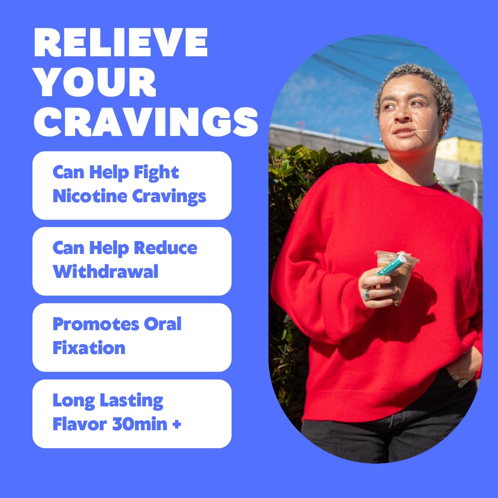 PurePix Quit-NIC Infused Flavored Toothpicks to Help Quit Smoking - Nicotine Free - Non-GMO, Vegan. (Cool Menthol Kosher 3 Pack)