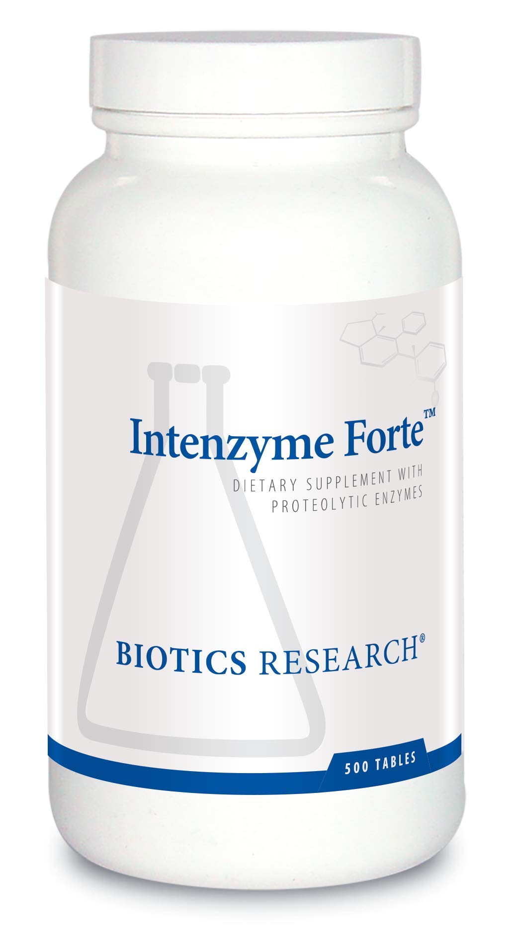Biotics Research Intenzyme Forte™ Proteolytic Pancreatic Enzymes, Pancreatin, Bromelain, Papain, Lipase, Amylase–Supplement Supports Healthy Protein Digestion–Immune & Circulatory Function 500 Tablets