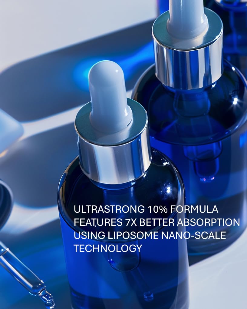 Copper Peptides for Hair Growth - Ultrastrong 10% Copper Peptide Serum for Hair Liposomal 7x Absorption - MADE IN USA