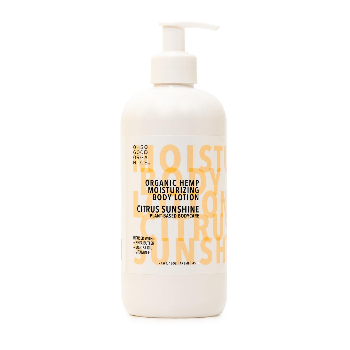 OH SO GOOD ORGANICS Organic Hemp Moisturizing Body Lotion, Body Lotion for Extremely Dry Skin, Hemp Lotion for Women and Men, Hemp Cream for Hands and Body, Citrus Sunshine Scent, 16 fl oz.