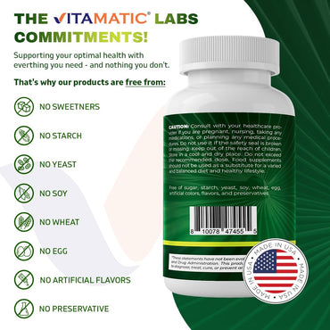 Vitamatic Saw Palmetto Extract for Men & Women 180 Veg Capsules - Made with Pumpkin Seed, Pygeum, Nettle Leaf - Made in The USA - Promotes Healthy Prostate Function