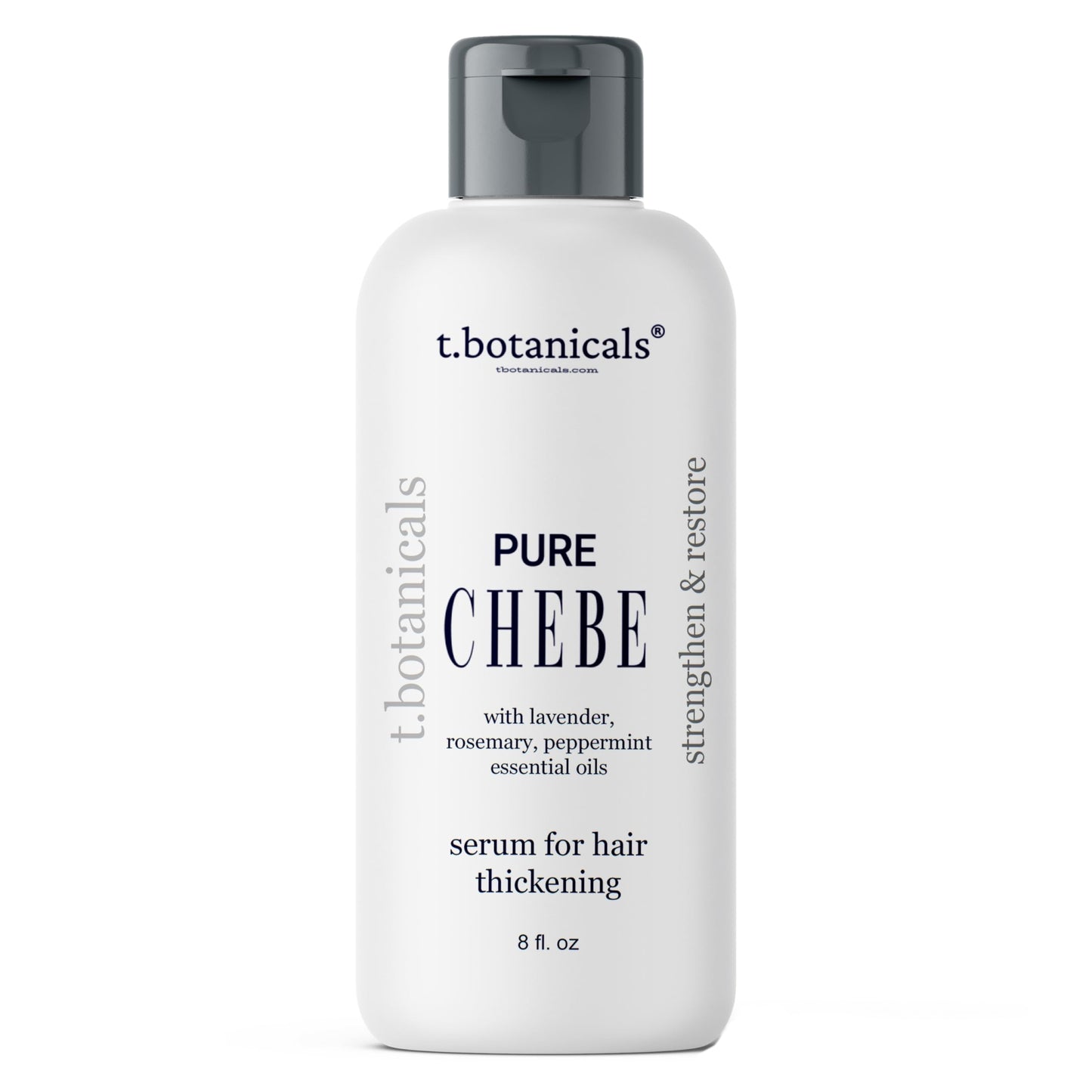 t.botanicals Hair Styling Agent - 8 oz Chebe Oil with Rosemary, Peppermint, and Lavender for Hair Growth, Reduces Split Ends and Hair Breakage, Preservative Free, Lavender Scent, Made in USA