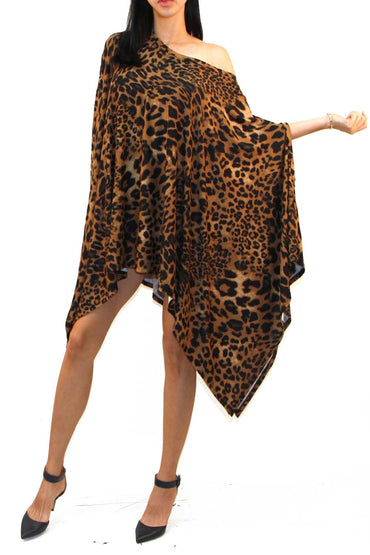 Vivicastle Women's USA Loose Bat Wing Dolman Poncho Tunic Dress Top