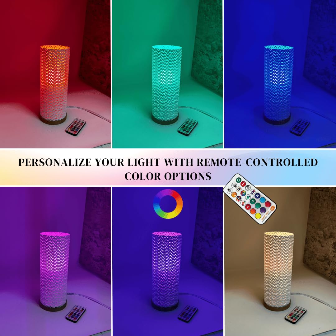 Surface Beam Lamp | Innovative Lamp for Night Stands, End Tables, & Coffee Tables | Ambient Color Changing Lighting | Made in USA (Surface, White)