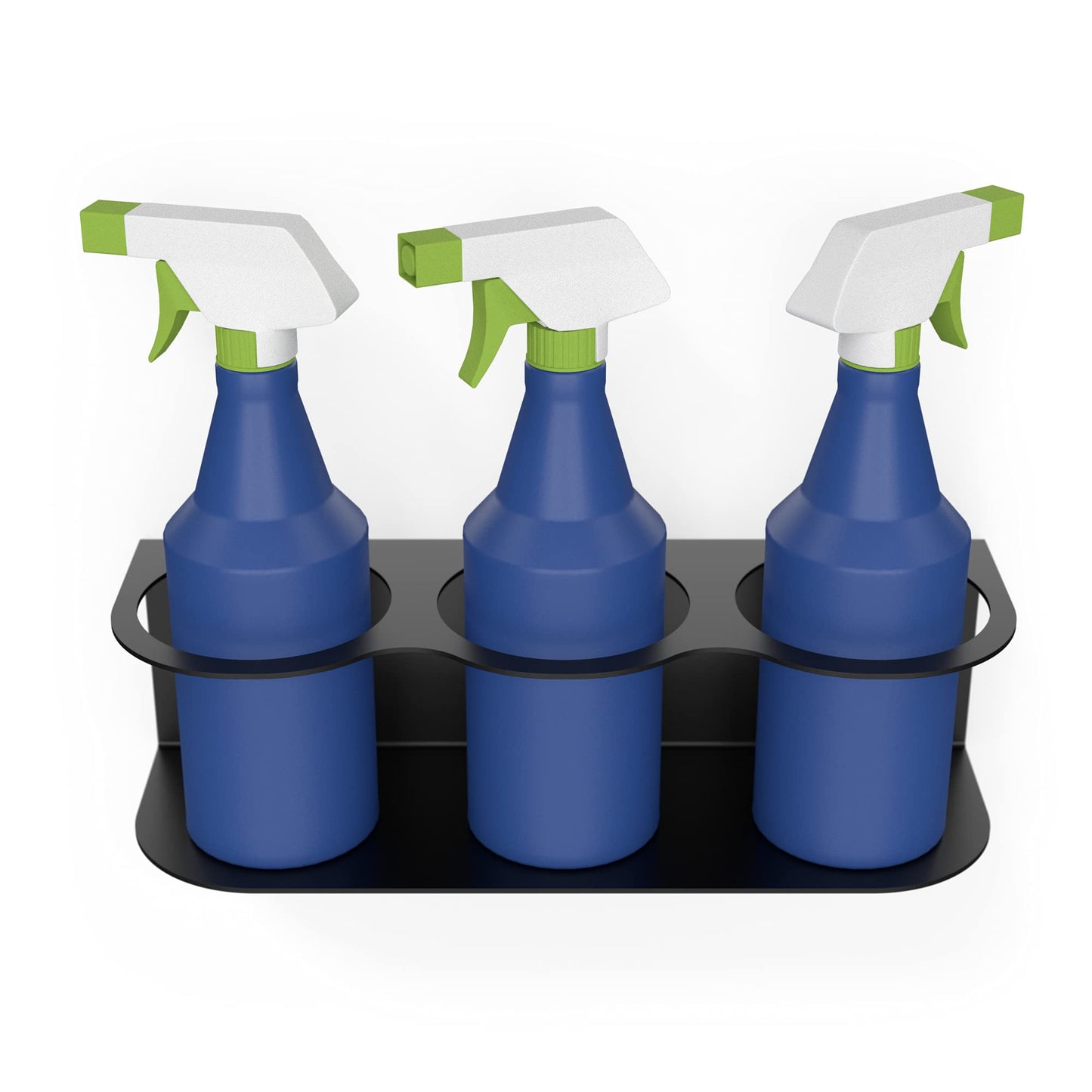 Koova 3 All-Purpose Spray Bottle Holder | Easy Install Wall Mount Hardware Included | Heavy-Duty Powder Coated Steel Storage Rack for Garage And Home | Craft Workspace Paint Bottle Organizer USA Made