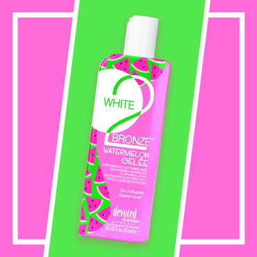 Devoted Creations White 2 Bronze Watermelon Gelee - Thirst-Quenching Juicy Tanning Gelée Fast Absorbing Lightweight Tanning Bronzer Free Dark Tanning Gel