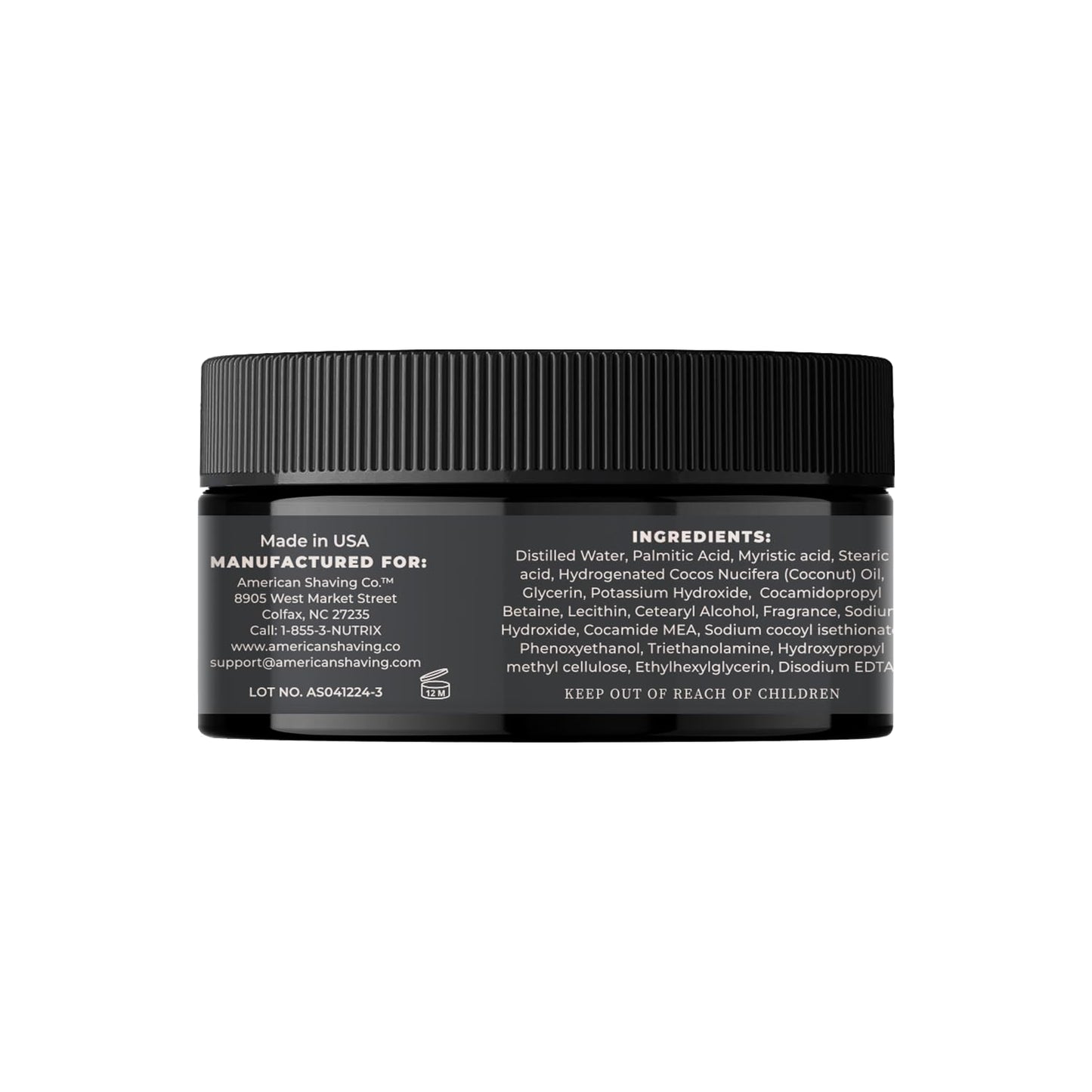 American Shaving Co. Maple Shaving Cream For Men 8 Oz, Made in USA, Easy Application, Quality Potent Ingredients, Non-GMO, GMP Certified, Cruelty-Free Products