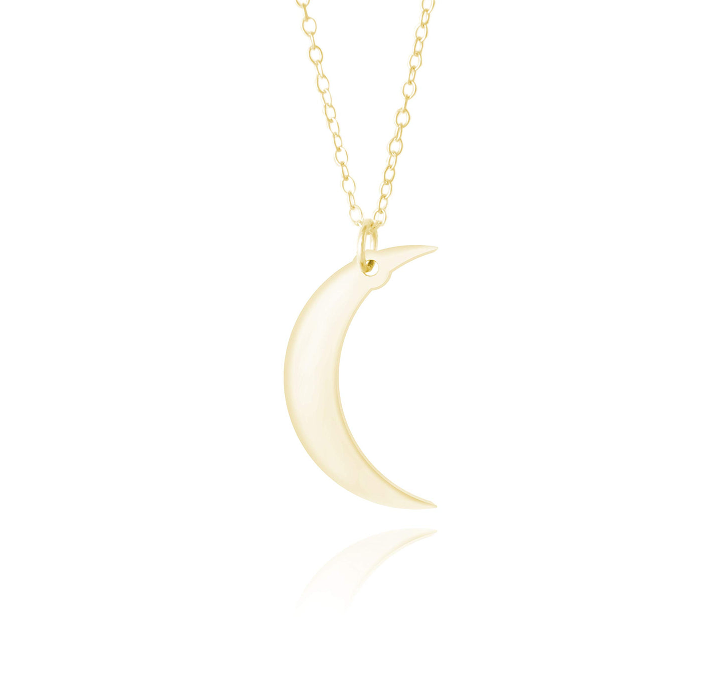 Gracefully Made Jewelry Moon Necklace - Dainty Crescent Moon Necklace for Women (Made in The USA (Gold)