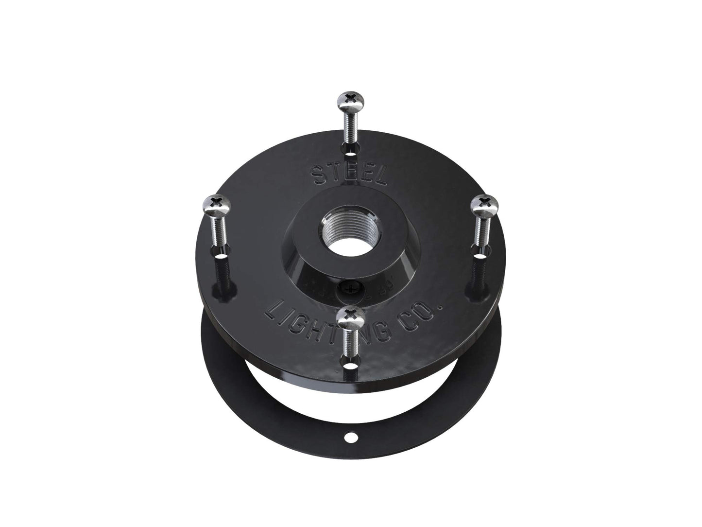 Steel Lighting Co. Topanga Barn Light | Outdoor Wall Mounted | Farmhouse Garage Light Made in America | 14 inch Dome | 11 inch Gooseneck | Matte Black Exterior/White Interior