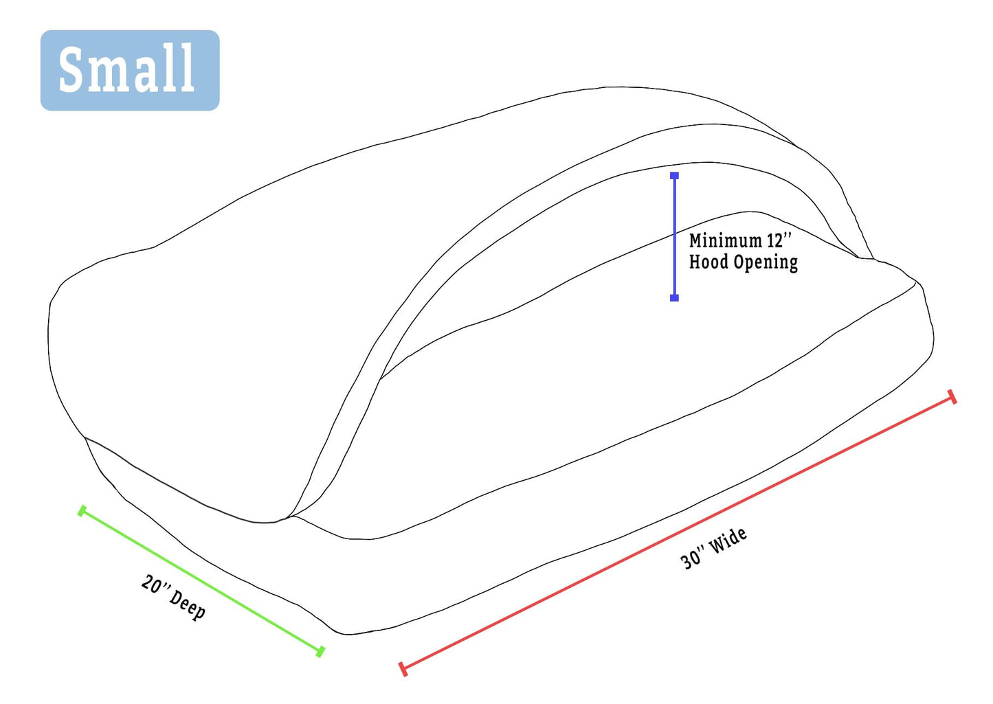 Snoozer Pet Products Luxury Rectangle Cozy Cave Dog Bed with Microsuede, Showdog Collection, Small, Merlin Pewter
