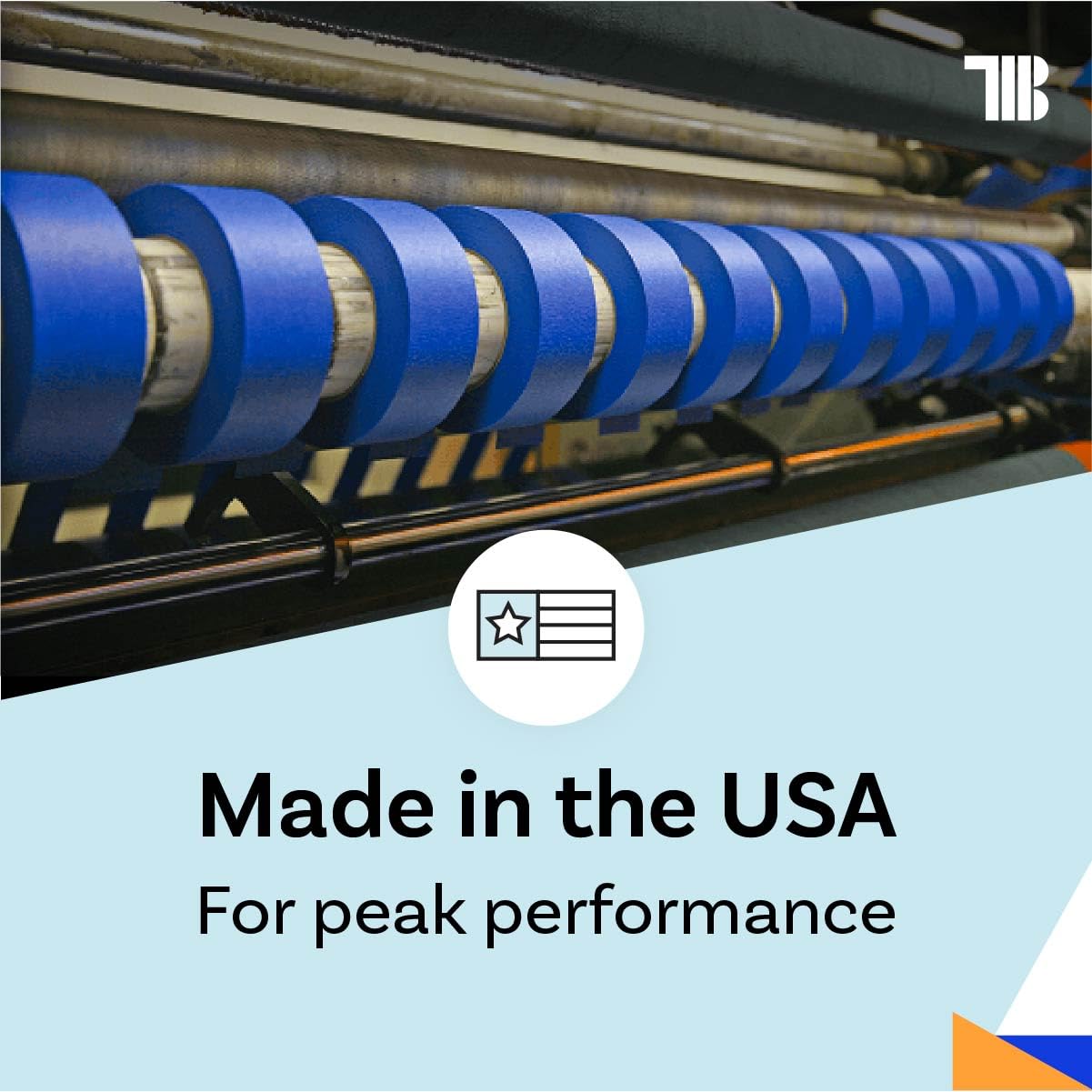 Blue Painters Tape 2 inch x 60 Yards - Case of 24 Rolls, Made in The USA (1.88 inch/48mm), Bulk Painters Tape, Leaves No Residue Behind, UV-Resistant, Sharp Paint Lines